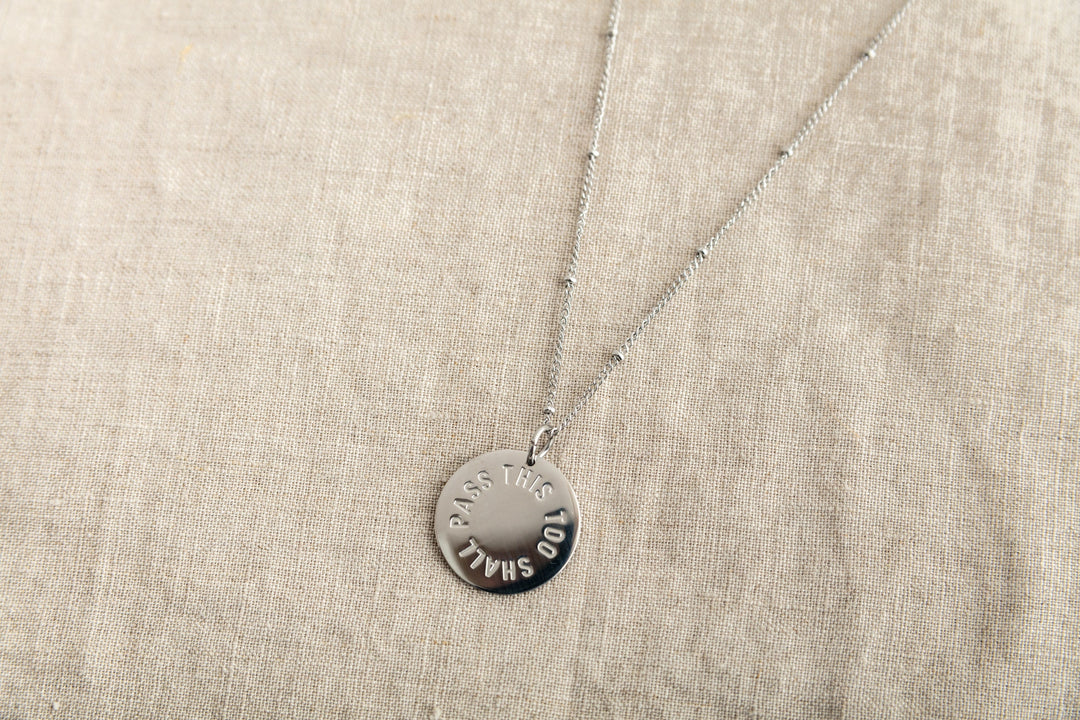 This Too Shall Pass Necklace Black & Beech