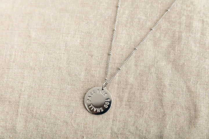 This Too Shall Pass Necklace Black & Beech