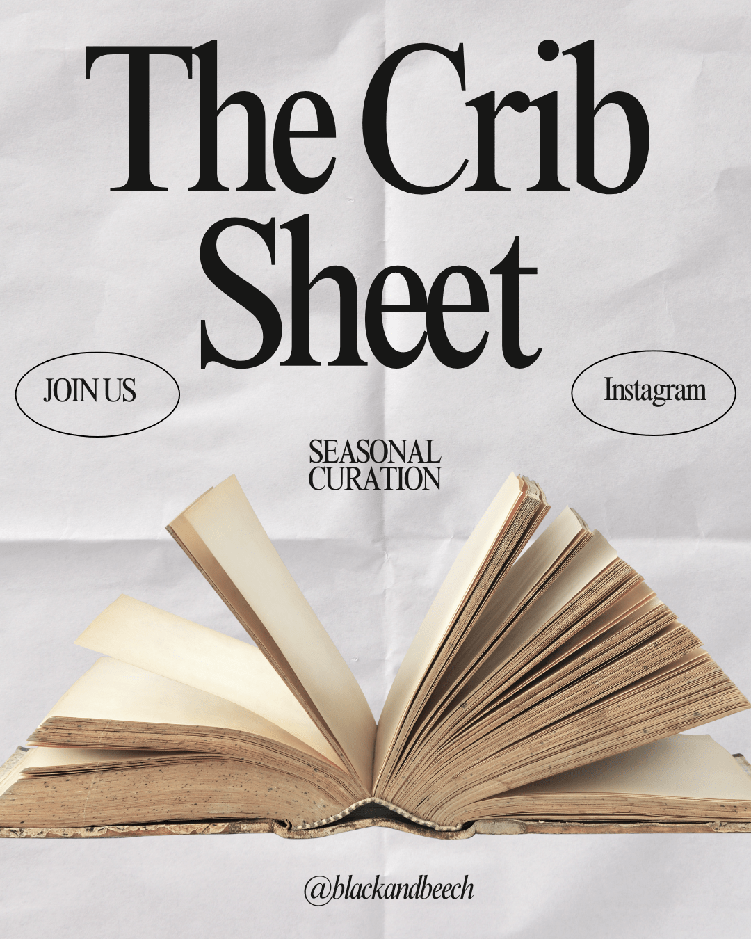 The Crib Sheet - Black & Beech