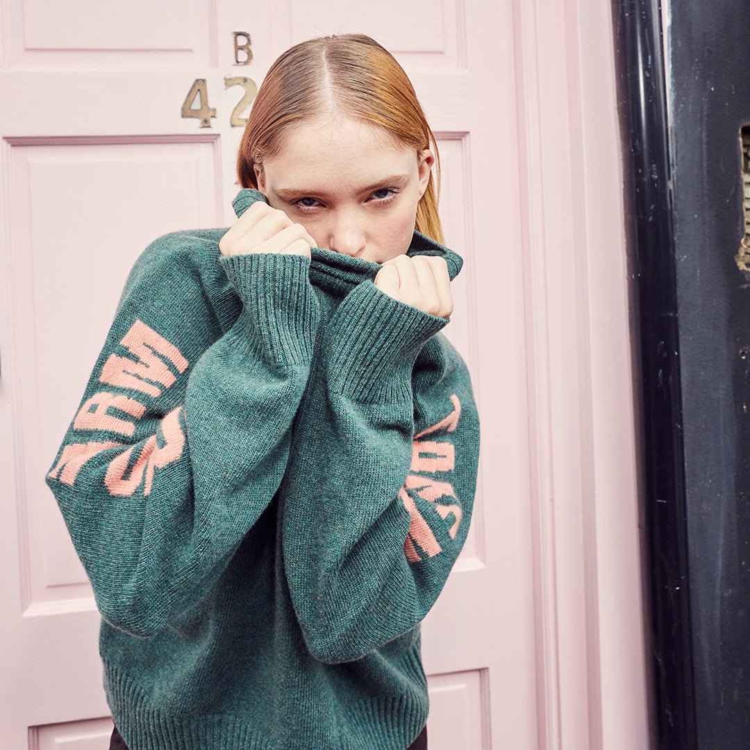 Knitted Jumper - Black & Beech