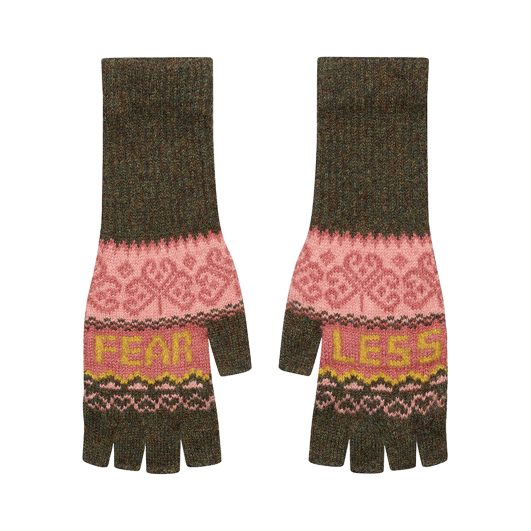 Fearless Fingerless Glove 26 - Black & Beech
