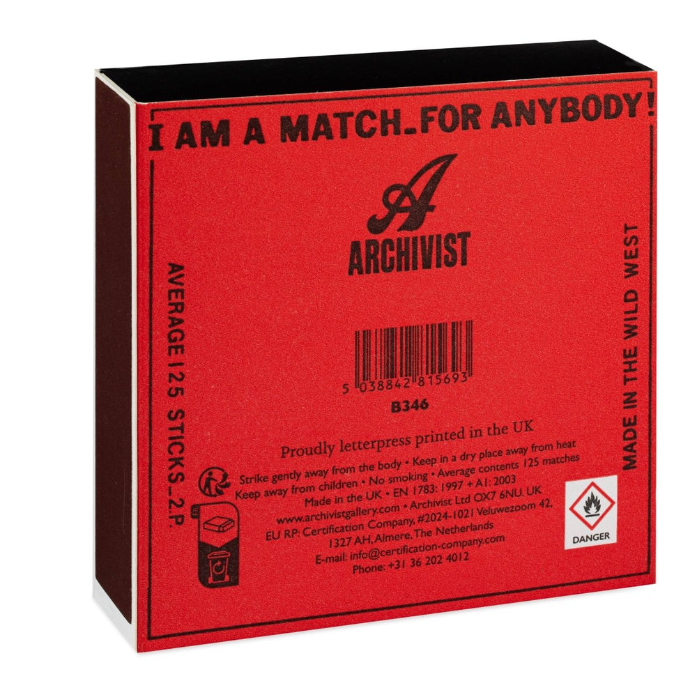 Cowgirl | Square - Safety Matches - Black & Beech
