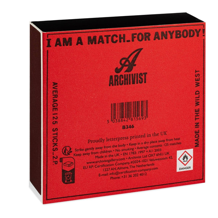 Cowgirl | Square - Safety Matches - Black &amp; Beech