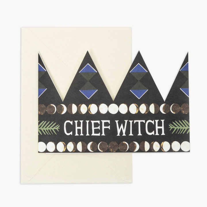 Chief Witch Party Hat - Black & Beech