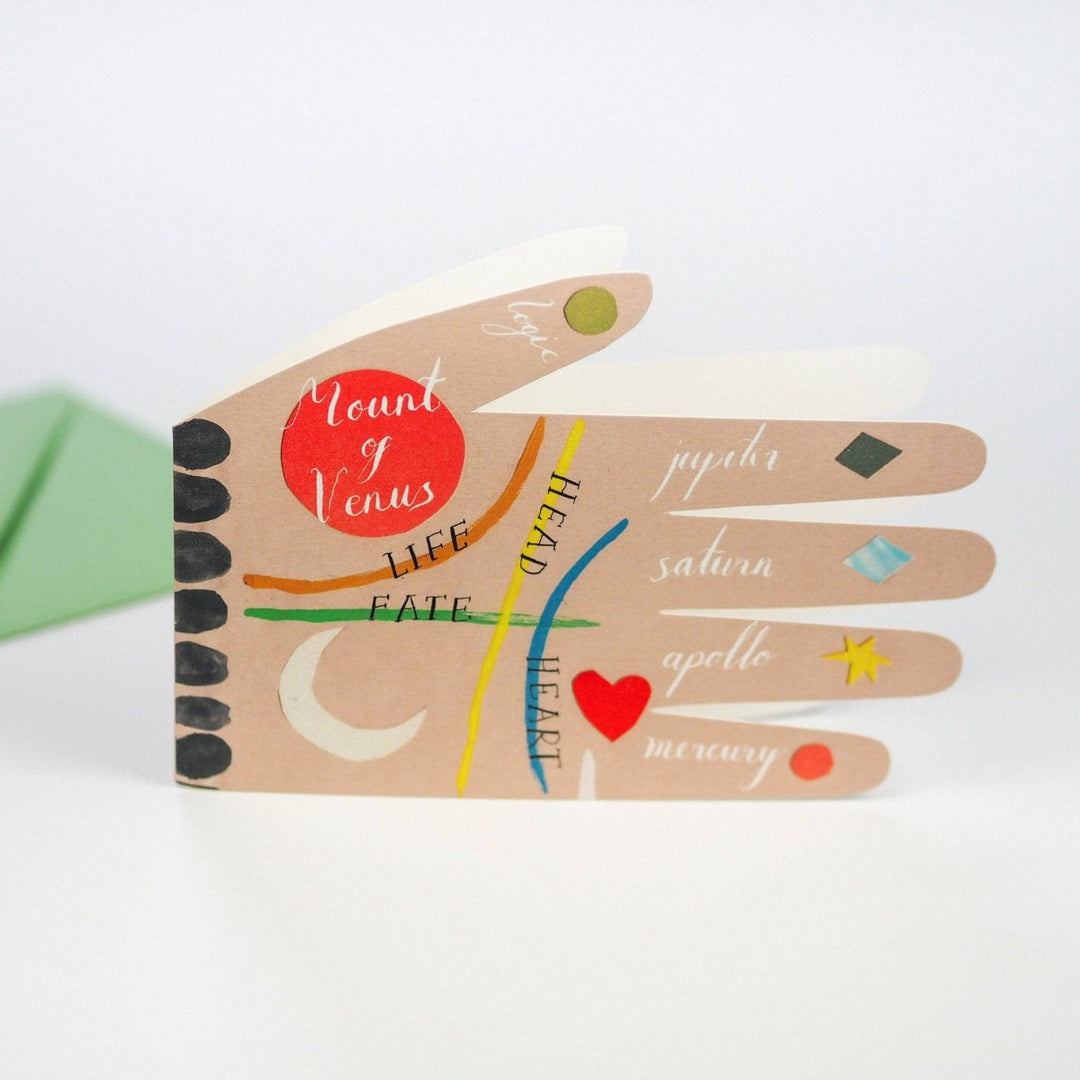 Palm Reading card - Black & Beech
