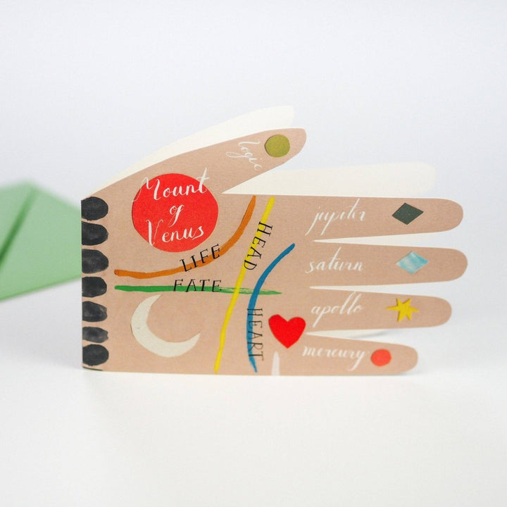 Palm Reading card - Black & Beech