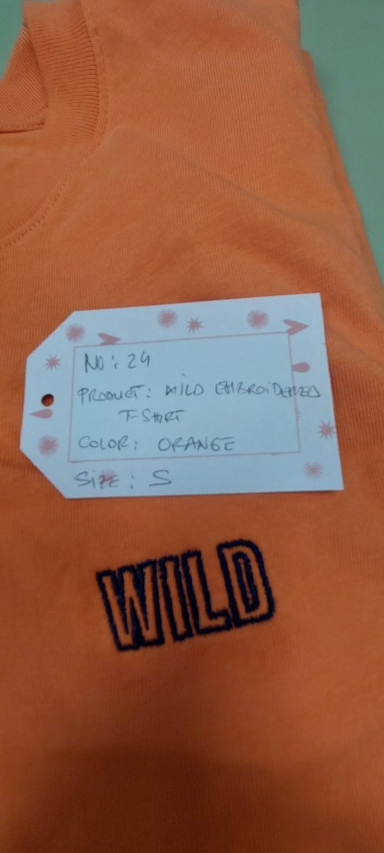 Sample sale Wild embroidered t shirt no24 - Black &amp; Beech