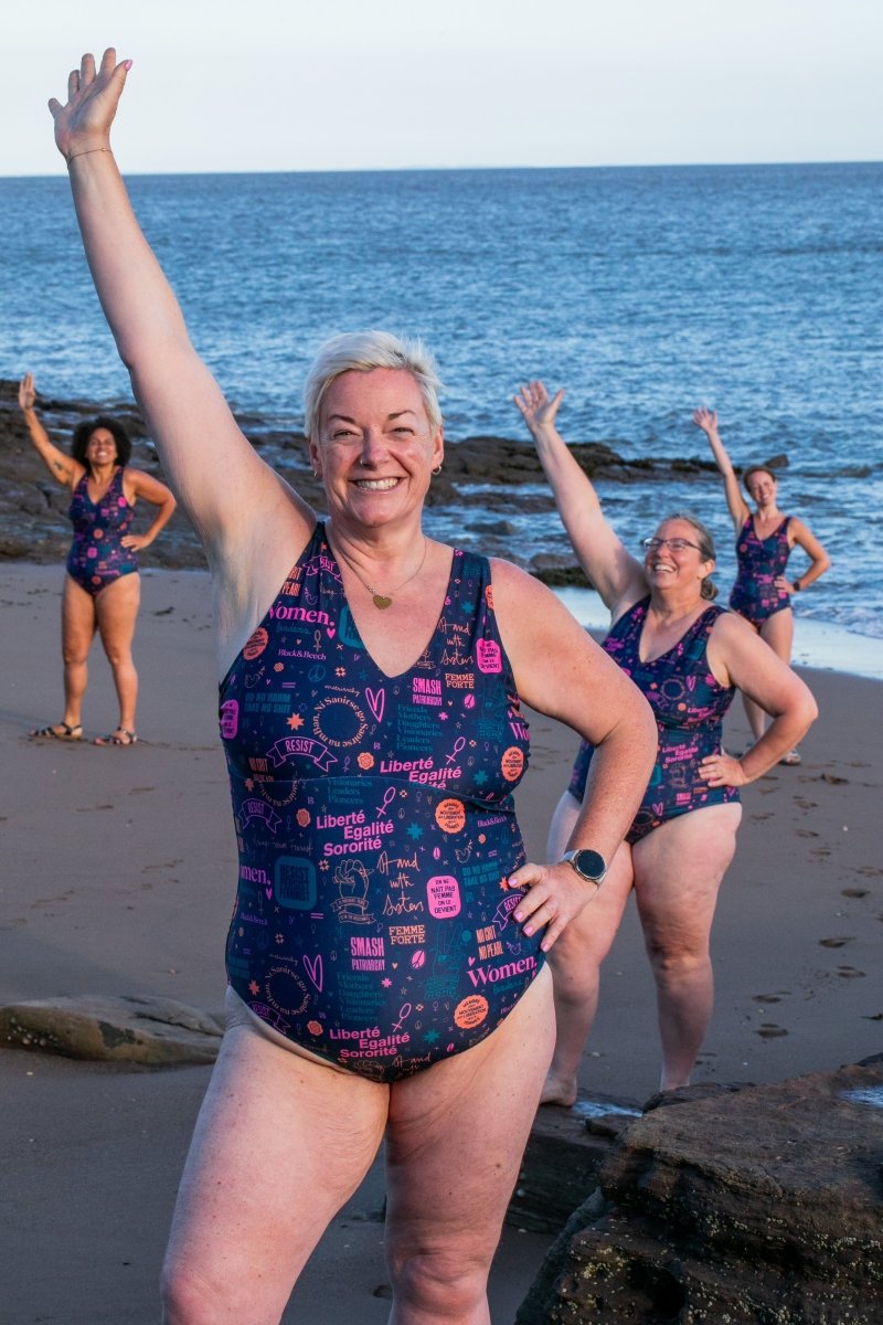 Solas Swimming Costume - Black &amp; Beech2