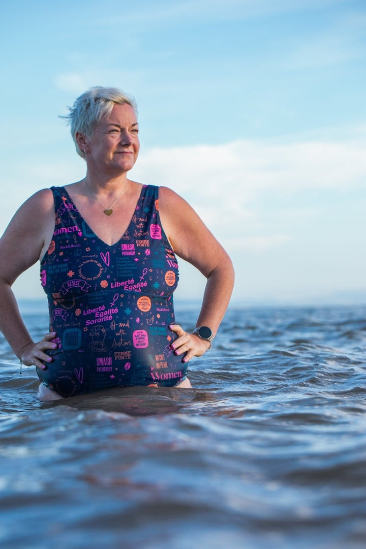 Solas Swimming Costume - Black &amp; Beech4