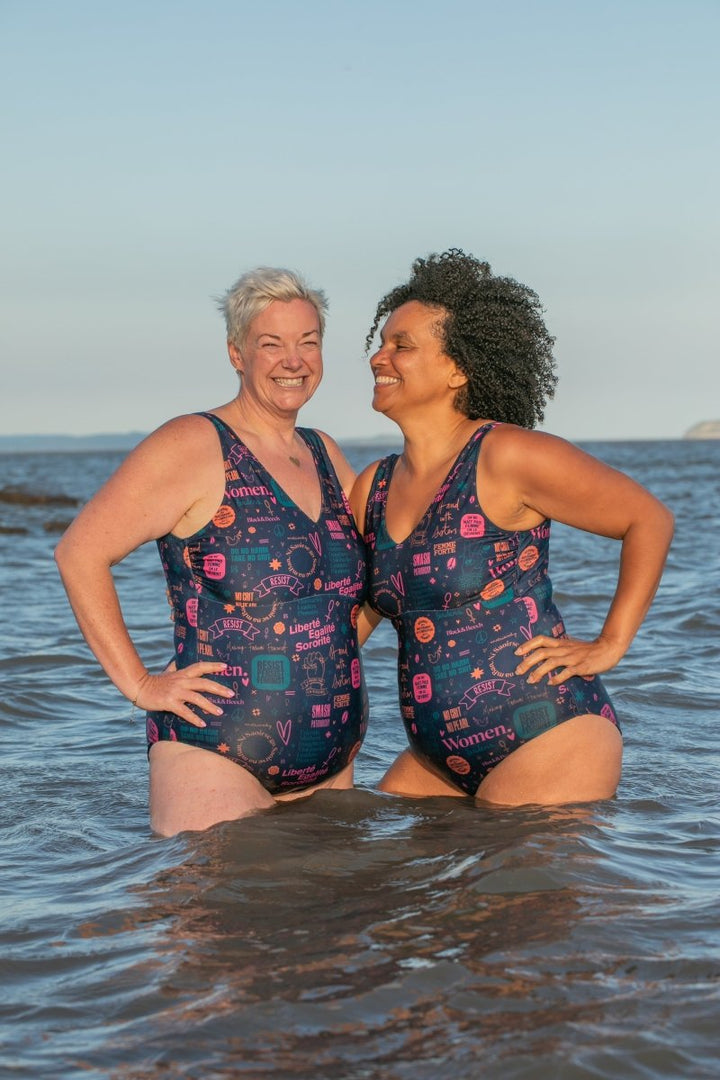 Solas Swimming Costume - Black &amp; Beech4