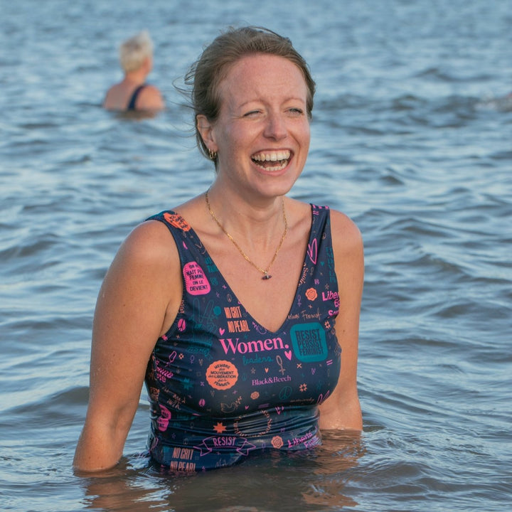 Solas Swimming Costume - Black &amp; Beech1