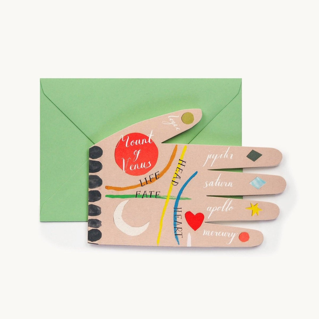 Palm Reading card - Black & Beech