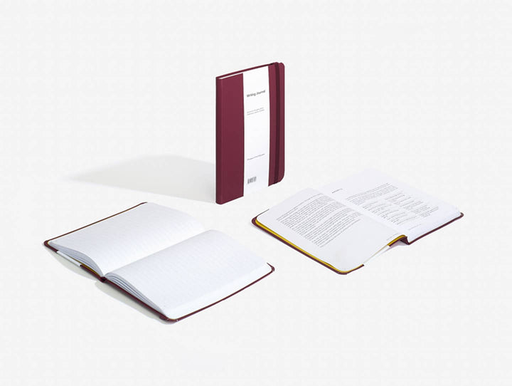 Burgundy Writing Journal, Writing Prompt Guide (new)
