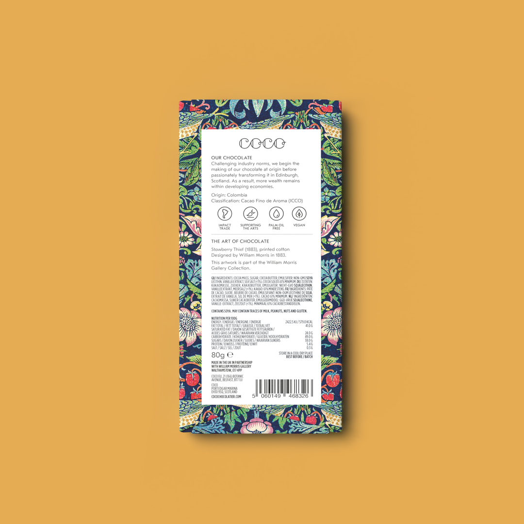PREORDER - Sea Salt Dark Chocolate William Morris Limited Edition