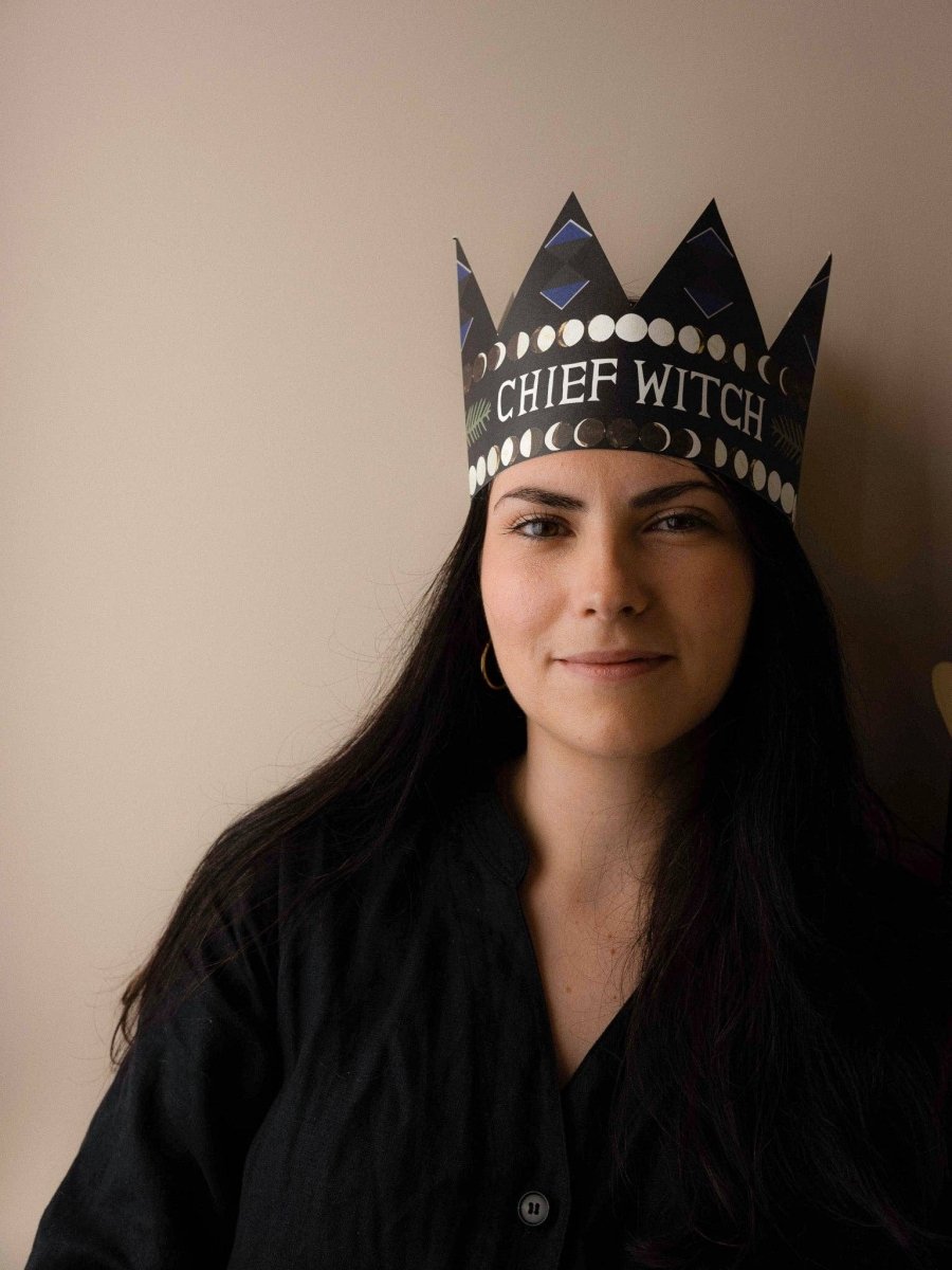 Chief Witch Party Hat - Black & Beech