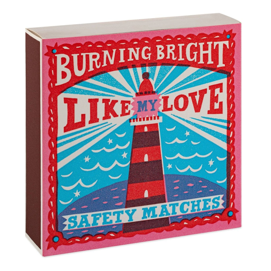 Burning Bright | Square - Safety Matches - Black &amp; Beech
