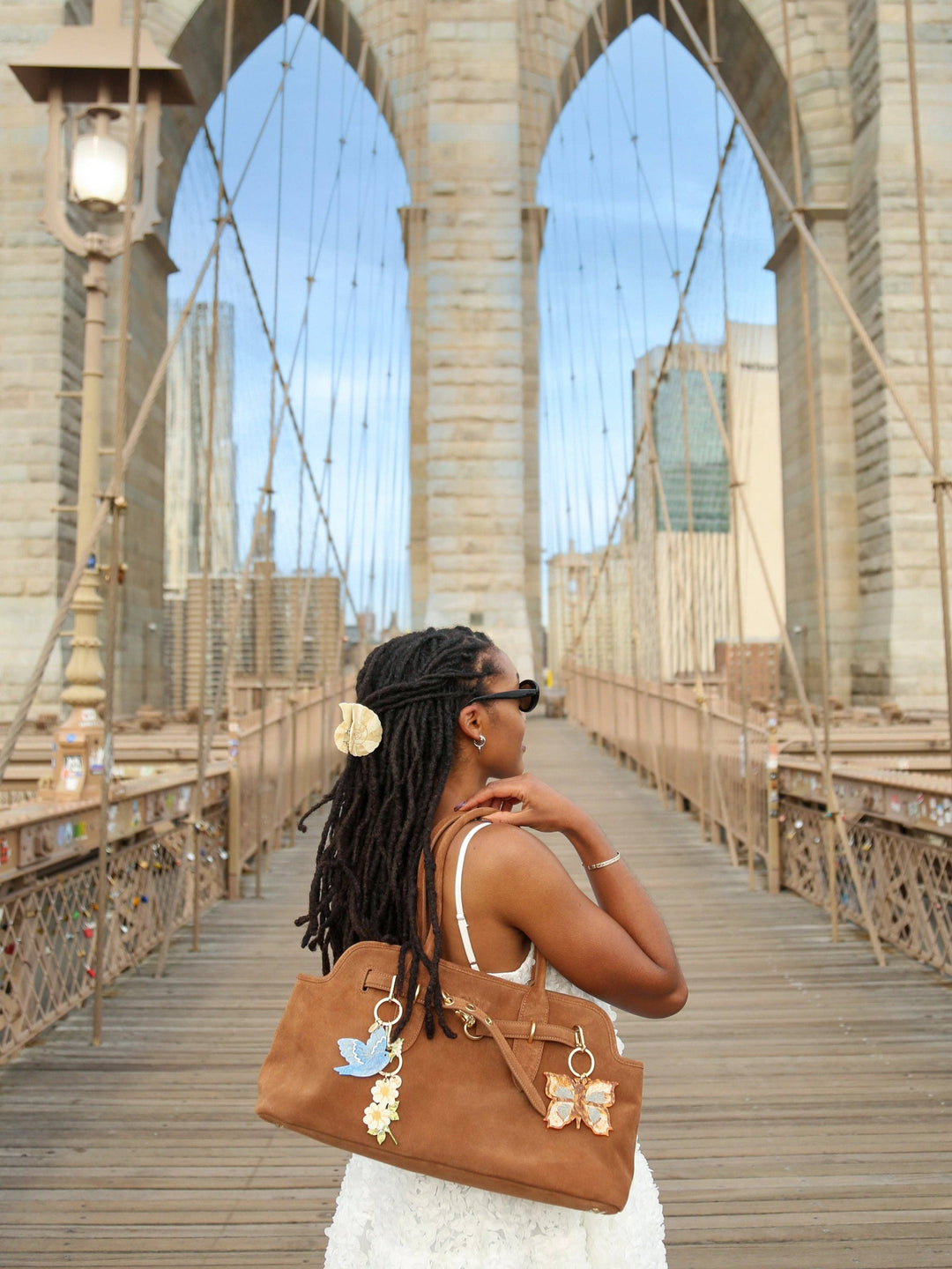 PREORDER - Hand-painted Bluebird Bag Charm + Keychain | Eco-Friendly