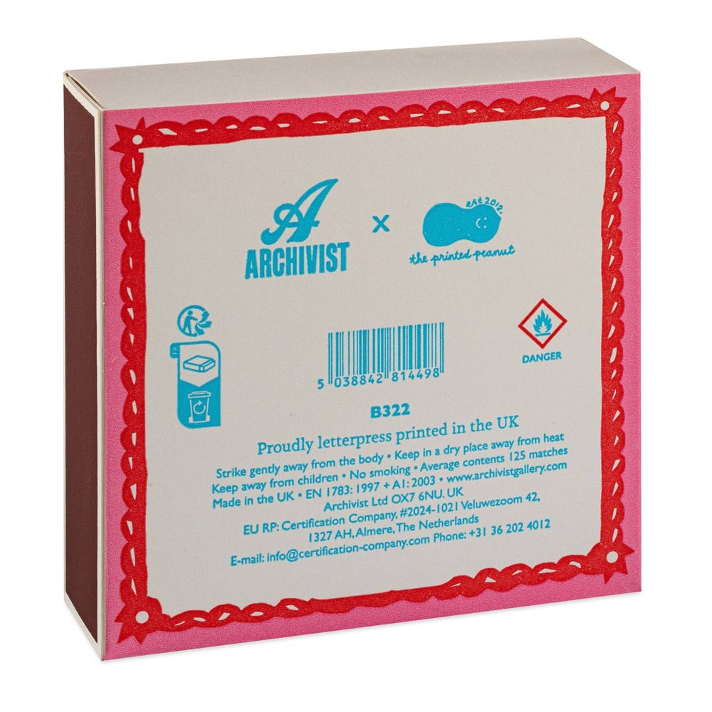 Burning Bright | Square - Safety Matches - Black & Beech