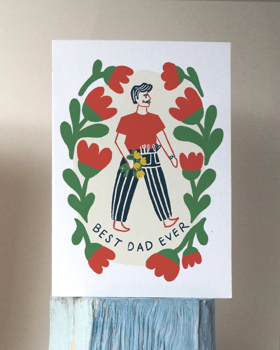 Best Dad Ever Floral Father&