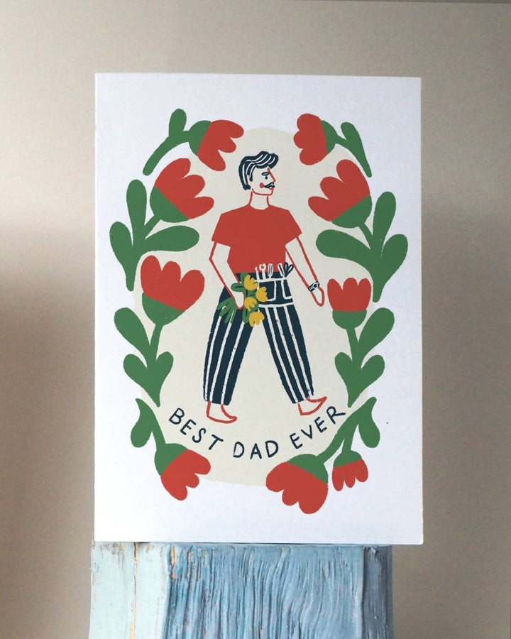 Best Dad Ever Floral Father&