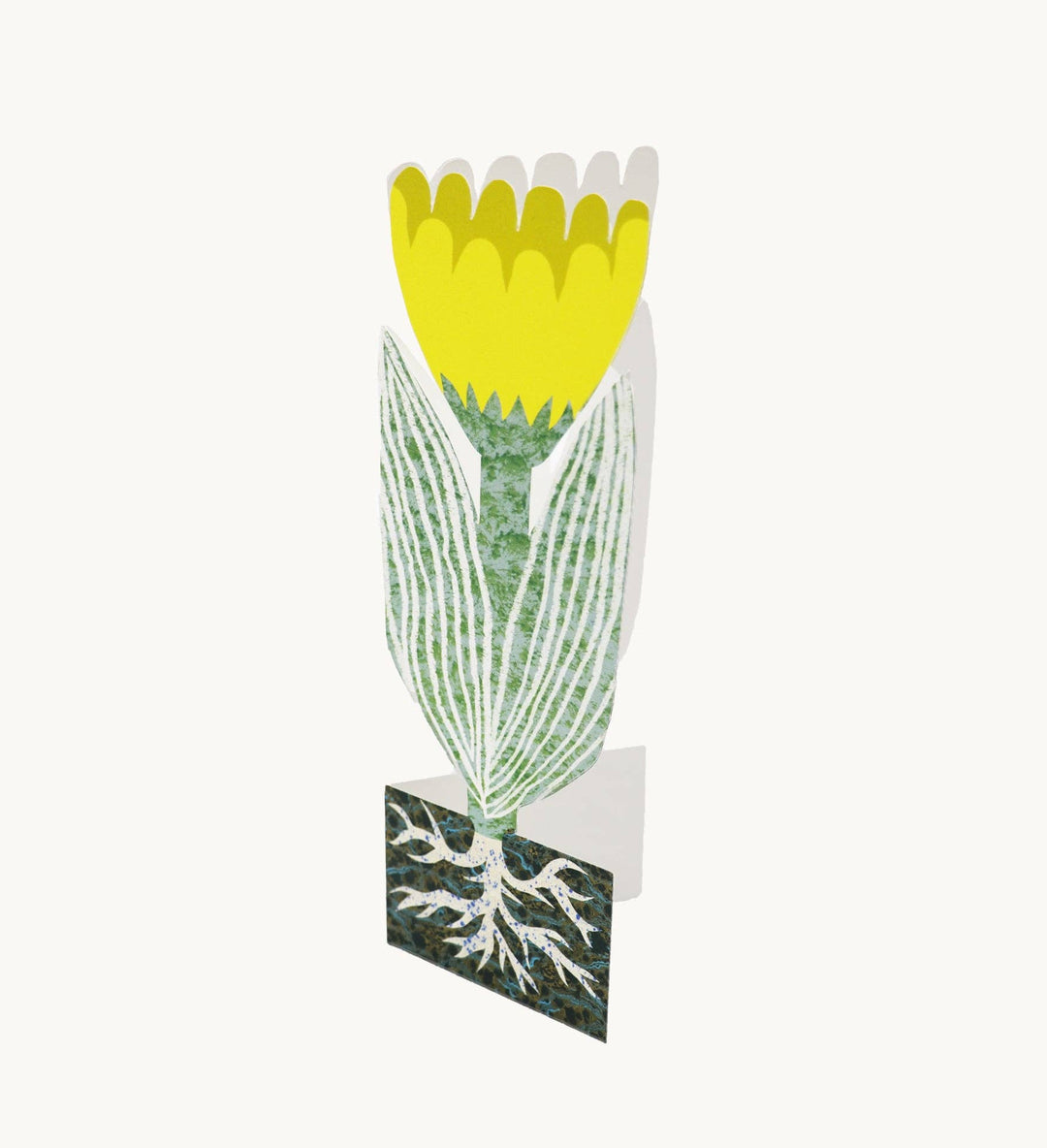 Yellow Rooty Flower Card
