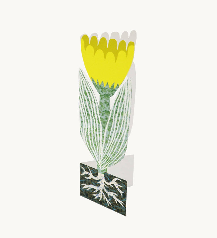 Yellow Rooty Flower Card