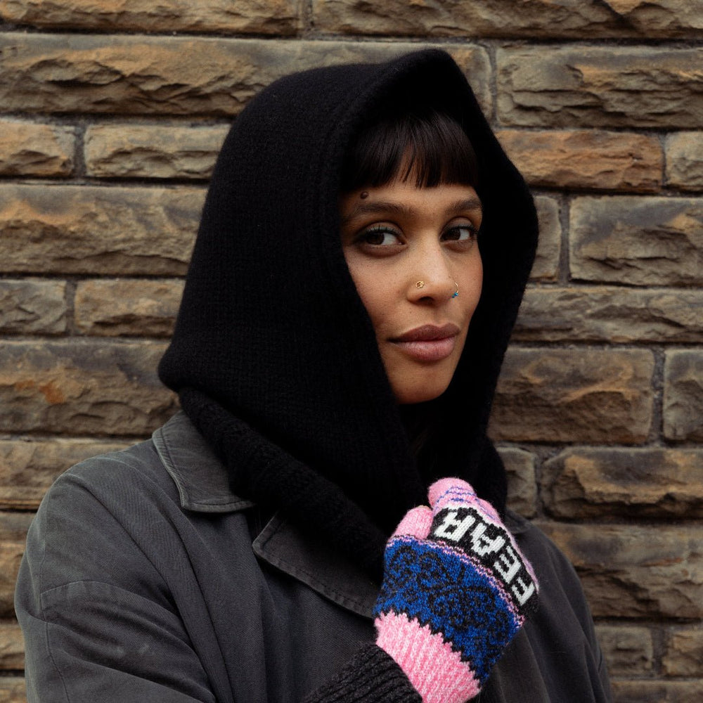 Wick Hood in Black - Black & Beech