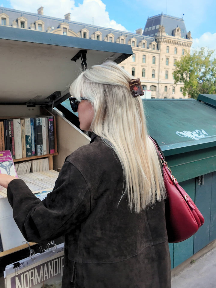 PREORDER - Hand-painted Little Women Mini Book Claw Hair Clip