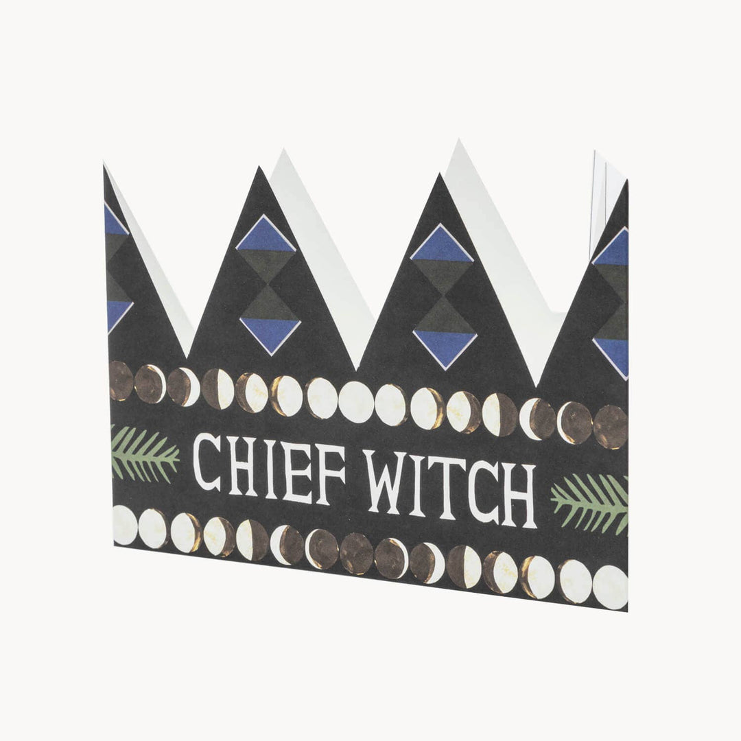 Chief Witch Party Hat - Black & Beech