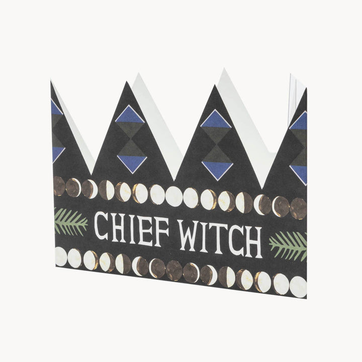 Chief Witch Party Hat - Black & Beech