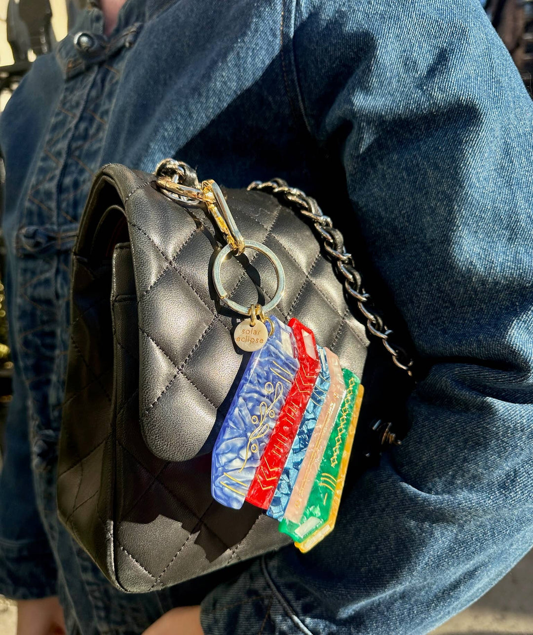 PREORDER - Hand-painted Book Stack Bag Charm + Keychain | Eco-Friendly