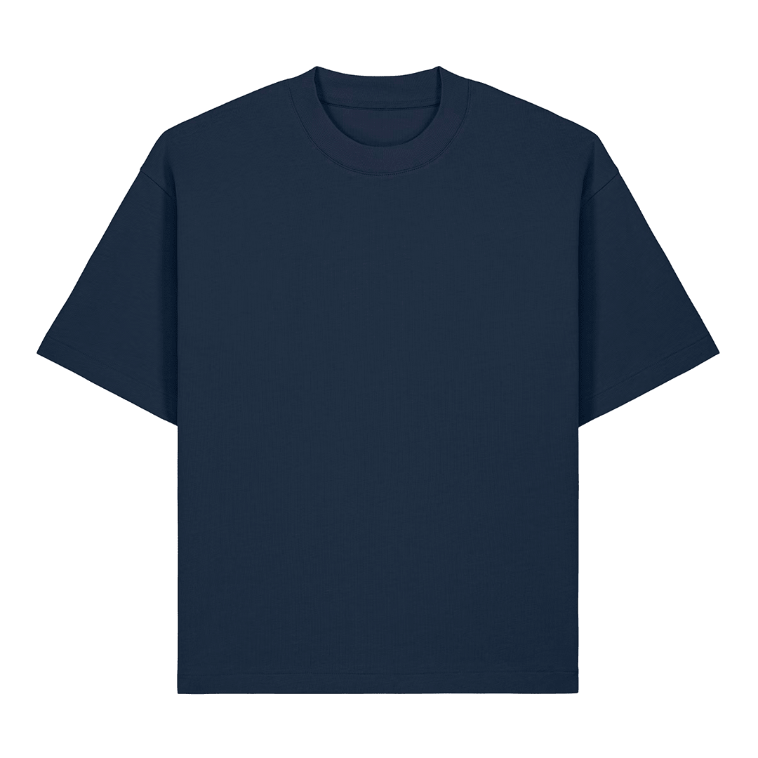Wild Embroidered T-shirt - PREORDER - Black &amp; BeechNavy with Orange Thread