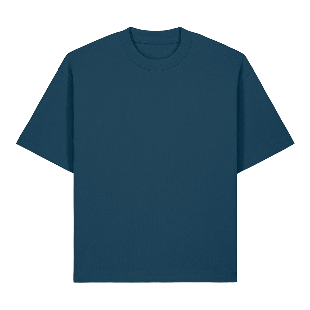 Wild Embroidered T-shirt - PREORDER - Black &amp; BeechNavy with Orange Thread