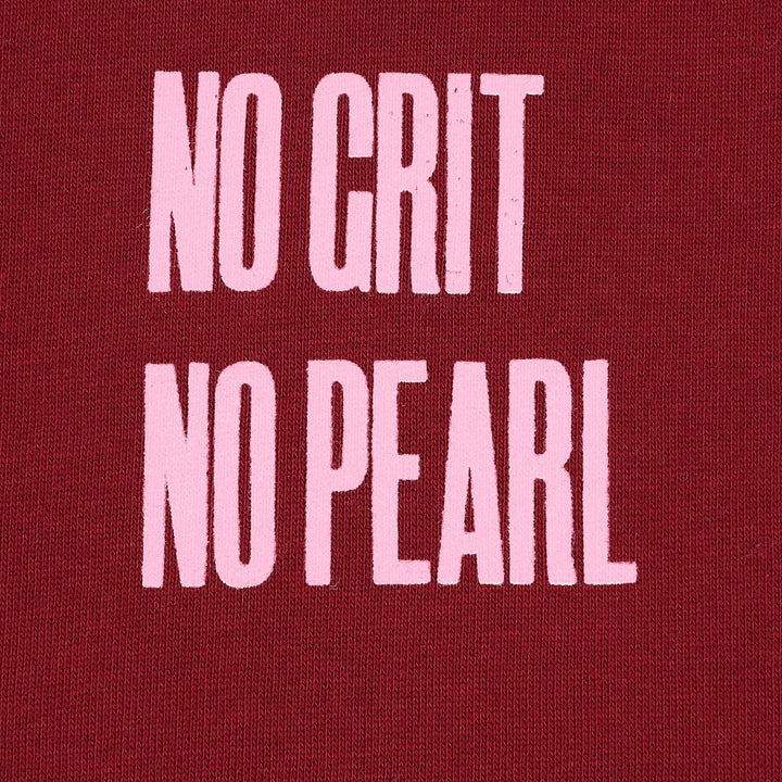 No Grit No Pearl Organic Cotton Sweatshirt in Burgundy