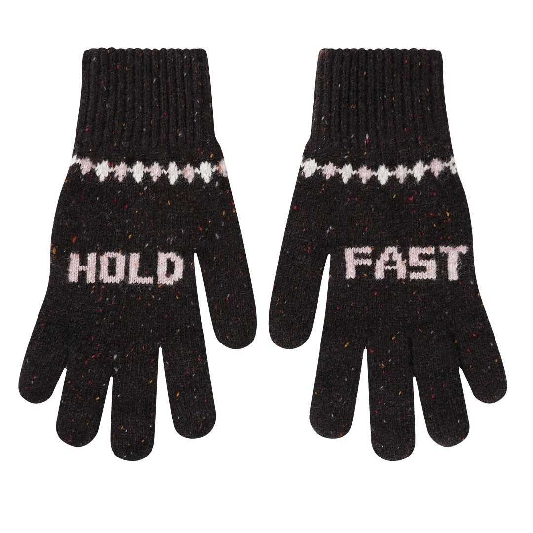 Hold Fast Gloves in Peat - Black & Beech