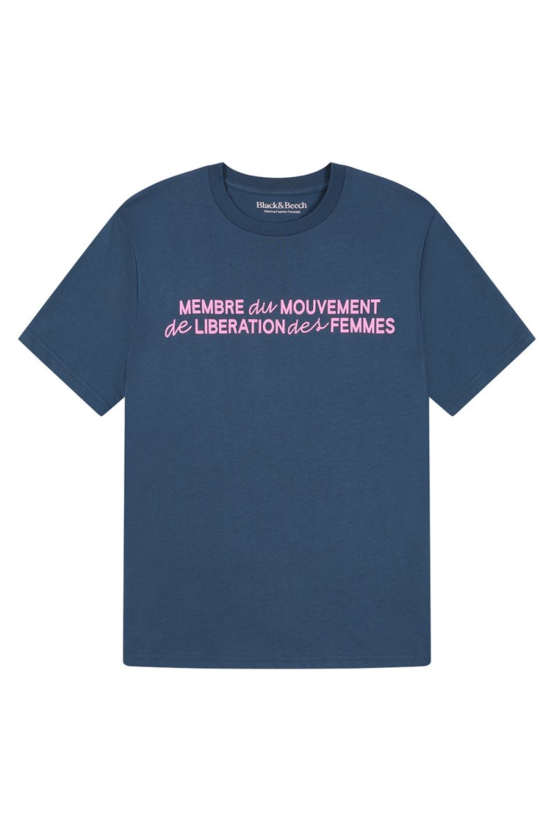 Membre du mouvement de libération des femmes T-Shirt in Deep Teal - Black &amp; BeechXS