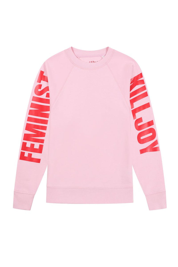 Feminist Killjoy Sweatshirt in Cotton Pink - Black &amp; BeechXS