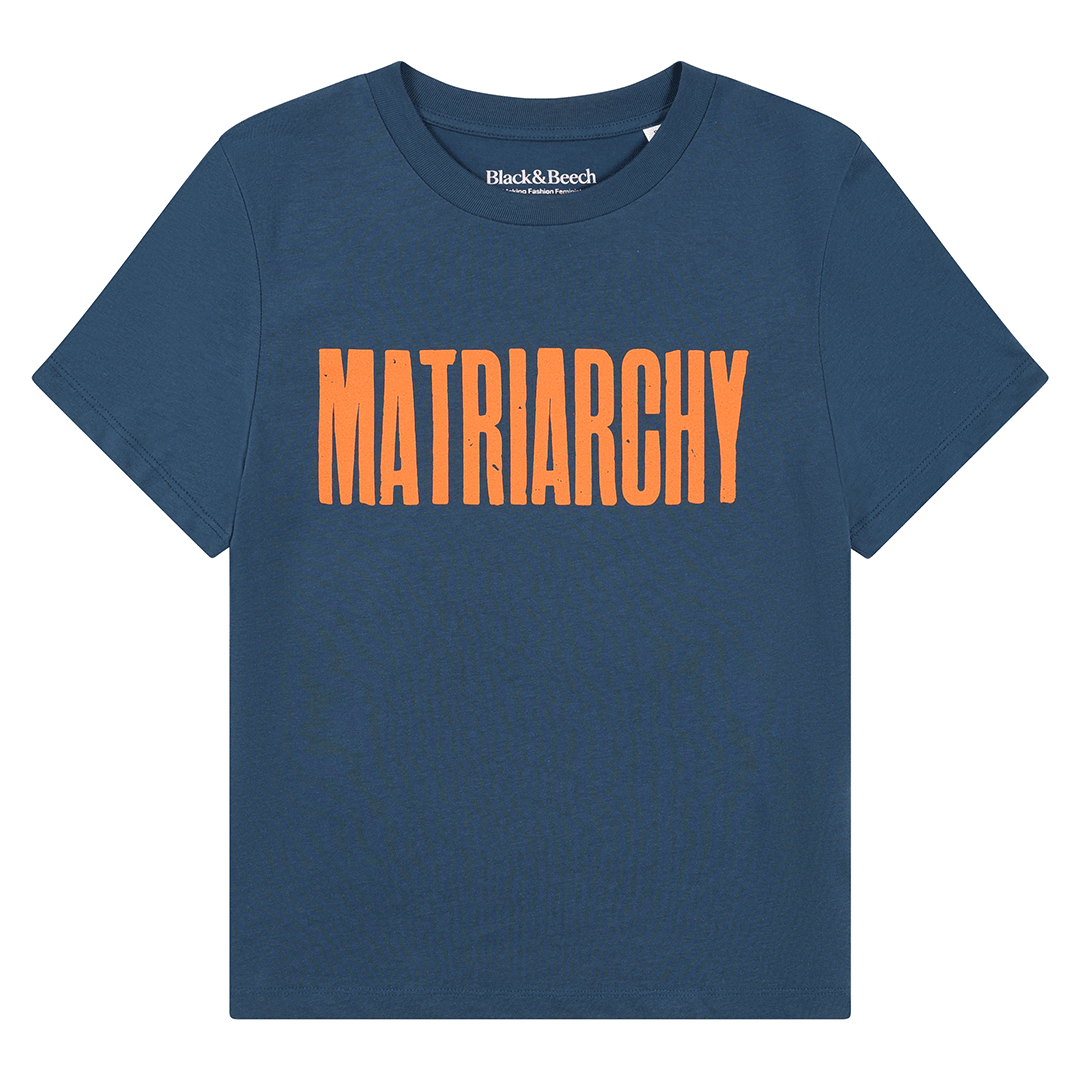 Embrace Matriarchy T-Shirt in Deep Teal - Black & BeechXS