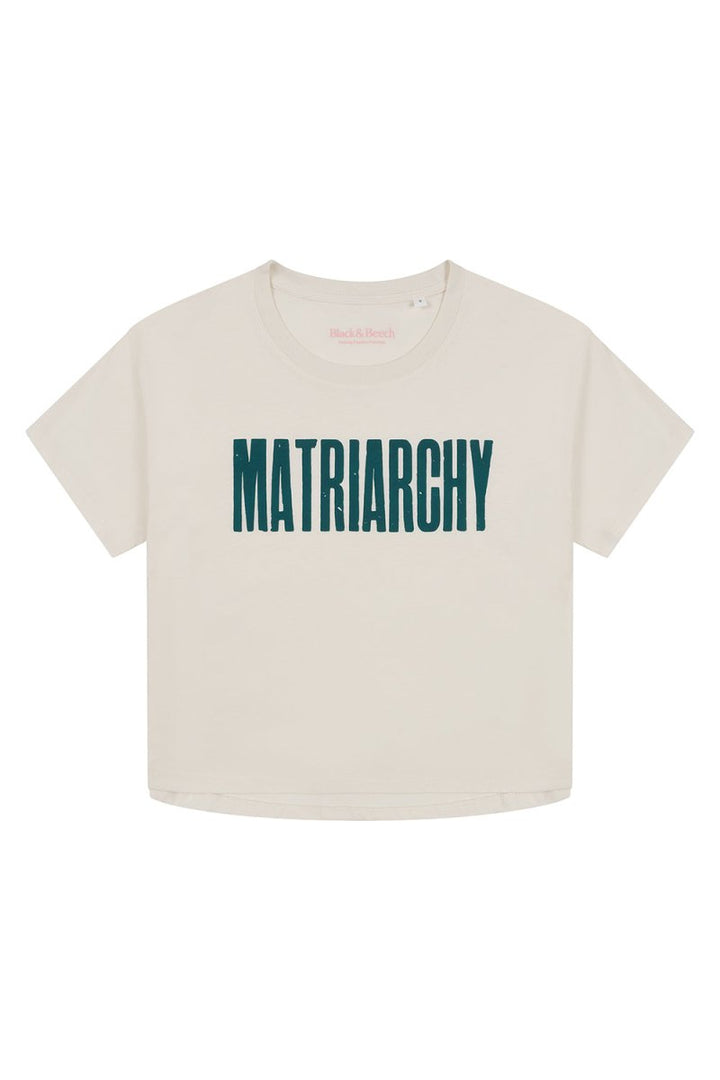 Embrace Matriarchy T-Shirt in Cream - Black &amp; BeechXS
