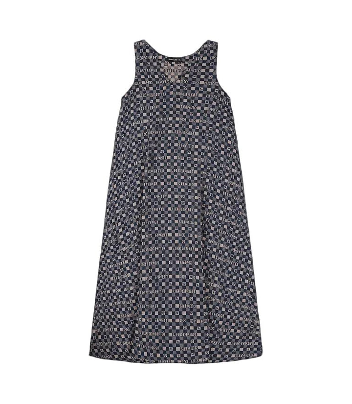 Easy-fit Organic Cotton Summer Dress in Midnight &amp; Putty - Black &amp; Beech1