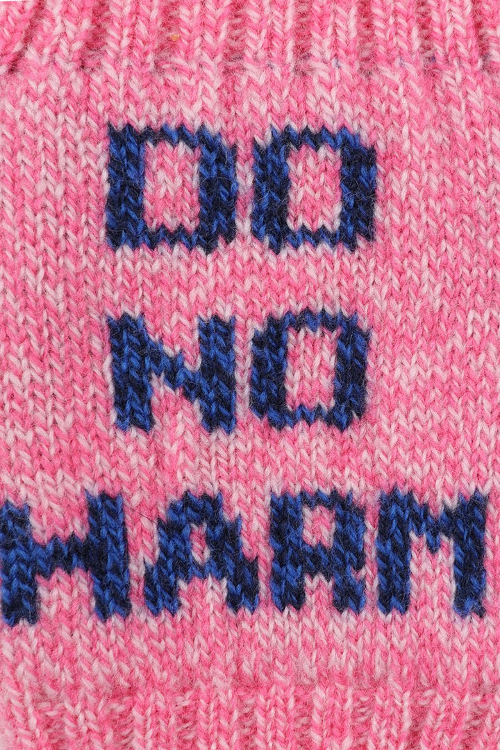 Do No Harm Take No Shit Wrist Warmers in Roísin - Black &amp; Beech