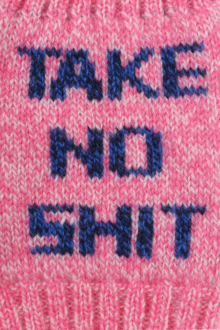 Do No Harm Take No Shit Wrist Warmers in Roísin - Black &amp; Beech