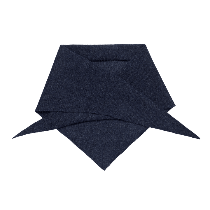 Pre-Order - Triangle Scarf in Prussian Blue - Black &amp; Beech