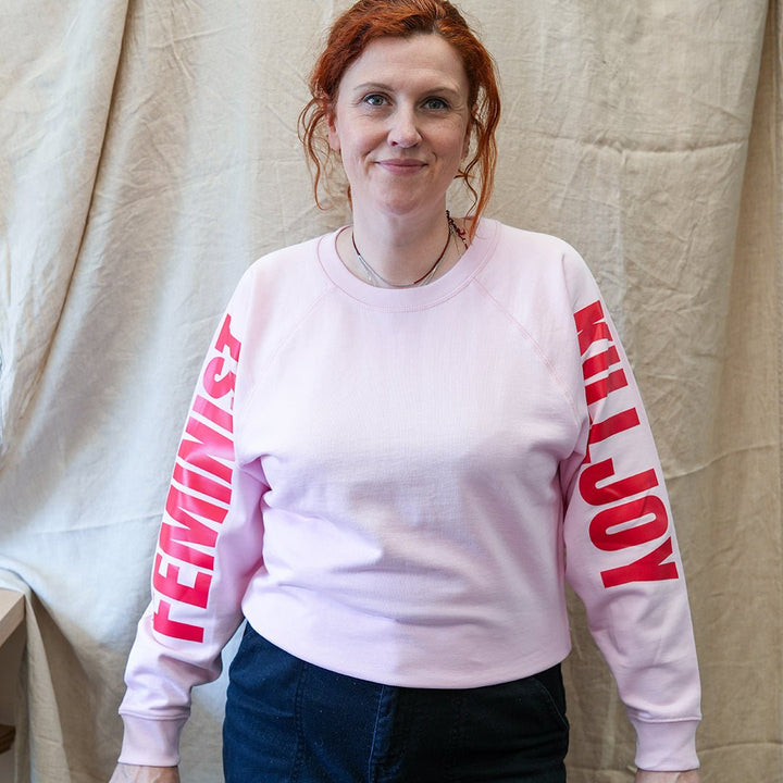 Feminist Killjoy Sweatshirt in Cotton Pink - Black & BeechXS