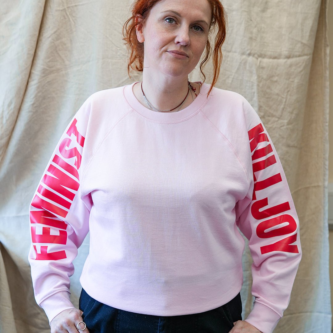 Feminist Killjoy Sweatshirt in Cotton Pink - Black & BeechXS