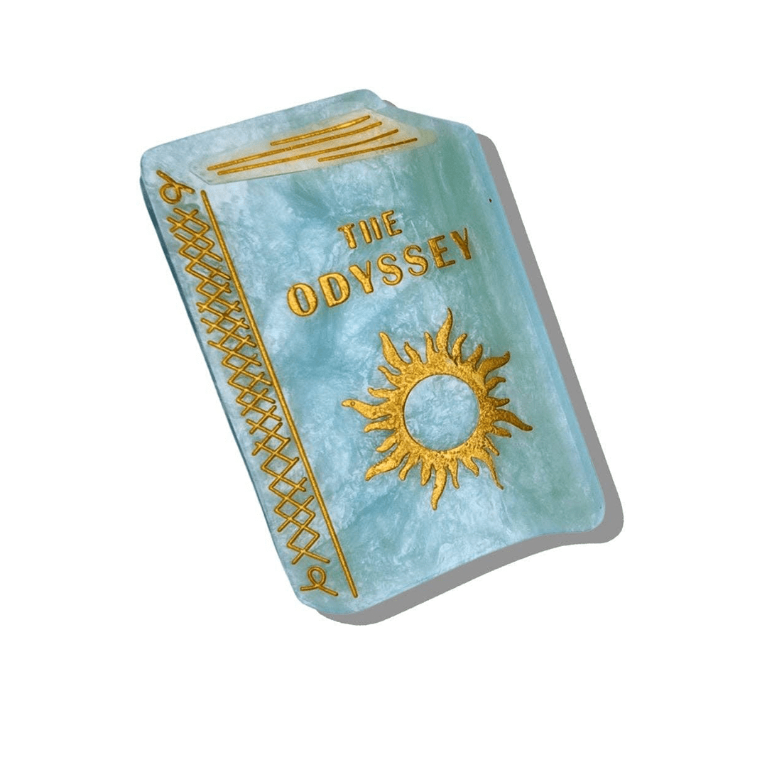 PREORDER - Hand - painted Mini The Odyssey Book Claw Hair Clip - Black & Beech