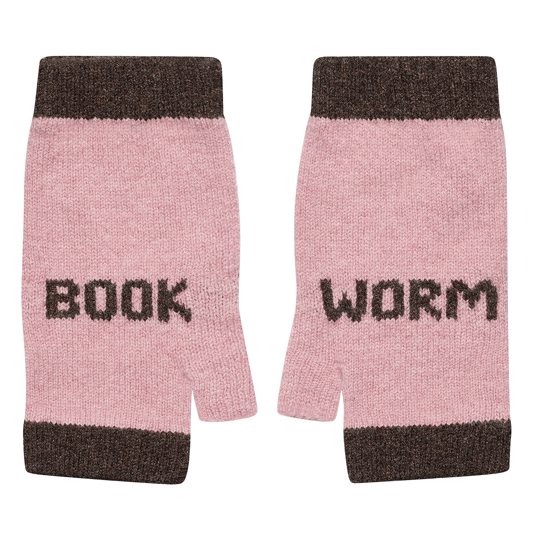 Pre-Order - Book Worm Mittens in Calamine & Cocoa - Black & Beech