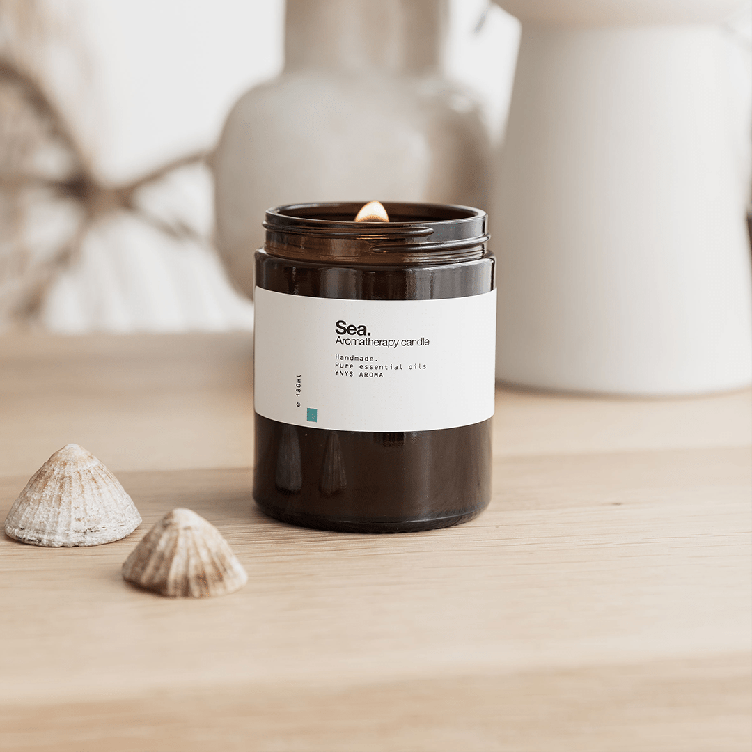 Aromatherapy Candle - Sea - Black & Beech