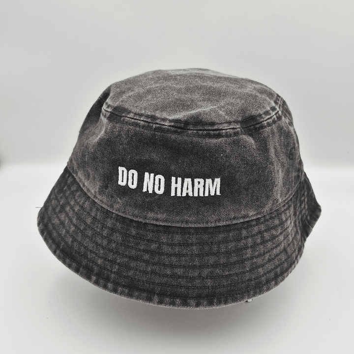 Do No Harm Take No Shit Bucket Hat - Black &amp; BeechStonewash Black