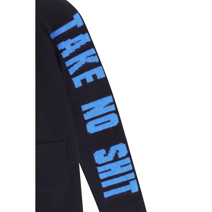 *PRE ORDER* Do No Harm Take No Shit Lambswool Cardigan in Navy & Klein